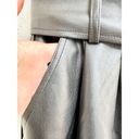 Elan  High Waisted Faux Leather Tapered Leg Paperbag Pants Black Women's Size XS Photo 4