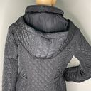 Gallery Quilt Hooded Jacket Black With Gold Hardware Size Small Photo 10