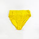 Marie Jo  Swim Priscilla Bikini Bottom Full Coverage Crochet Yellow Fold Briefs Photo 0