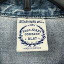 Polo  Jeans Ralph Lauren Distressed Denim Jacket Womens Size Large Photo 6