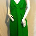 a.n.a  A New Approach Fit & Flare Dress Womens Size 12 Green 100% Cotton Side Zip Photo 0