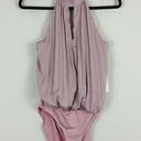 Vanilla Star Jeans Vanilla Star | Mauve High Neck Pleated Bodysuit Size Medium NWT Photo 0