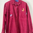 Disney Vintage Winnie The Pooh Corduroy Button Up Size XL Photo 0