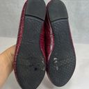 Circus by Sam Edelman  Faux Croc Burgundy Bow Toe Slip On Loafer Size 7 Photo 5