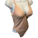 One Piece Sofia Intimates Lacy Shaper Sz. L Nude Thong  Stretch Med Compression Photo 4