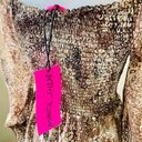 Betsey Johnson Snakeskin Print Peasant Dress Small NWT Photo 4