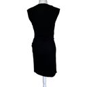 All Saints Black Knit Bodycon Sleeveless Drape Front Knee Length Amelia Dress 6 Photo 6