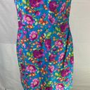 CDC Wear CDC Turquoise Floral Sheath Dress Size 12 Photo 2