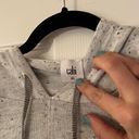 CAbi  hooded tunic sweatshirt lace up sides gray size XS Photo 4