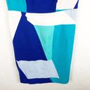 Tracy Reese Plenty  Dress Blue White Colorblock Vien Knee Length Back Zip NWT 395 Photo 4