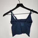 Good American  Ribbed Square Neck Bralette in Navy Size XS NWT Photo 3