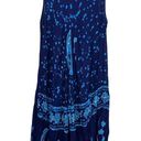 The Moon Sakkas and Stars Batik Caftan Tank Dress / Cover Up in Shades of Blue Photo 3