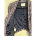 BCBGeneration  Stripe Open-Front Blazer Collarless Shoulder Pads sz. S Photo 4