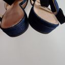 J.Crew  Black & Denim Lace Up Ballet Flats Size 8 Photo 4