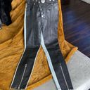 Alexander Wang  Snap-Detailed Leather and Denim Skinny Pants Photo 3