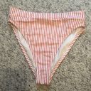 Target High Waisted Red & White Stripe Swimsuit Bottoms Photo 0