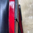 Salvatore Ferragamo Vintage  - NAVY AND RED LEATHER FLATS red soles and piping Photo 4