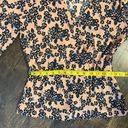 J.Crew  Size 4 Surplice Peplum Floral Top Pink Blue Spring Flowers Tailored Photo 8