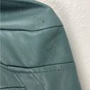 Signature Studio  Balsam Green Faux Vegan Leather Lined Full Zipper Jacket Photo 7