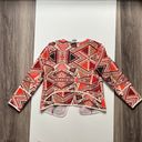 New York & Co. NWT NY& Co. Anstract Print Cropped Open Blazer Jacket Size Small Photo 4