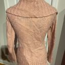 H&M Mohair Chunky Knit Vintage y2k Portrait V-Neck Button-Down Long Sleeve Fit Flare Coastal Cottage Coquette Western Sweater Women's Cardigan XS Pink Photo 3