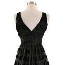 Tracy Reese  Fit and Flare Black Cocktail Dress Bubble Skirt Retro Party V-Neck 0 Photo 9