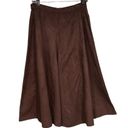 Coldwater Creek NWT,  Crinkle Faux Chamois Brown A line Skirt Photo 1