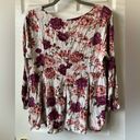 Torrid  Cream Floral Blouse | Size 2 Photo 3