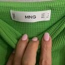 Mango Green Ribbed Knit Halter Neck Mini Dess Women's Size Small Photo 9