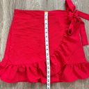 Pink Lily Red Wrap Mini Skirt Size Medium Photo 5