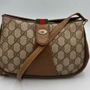 Gucci  Brown/Beige GG Supreme Canvas and Leather Vintage Web Shoulder Bag Photo 0