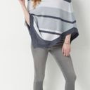 Barefoot Dreams Grey Striped Ocean Breeze Poncho Photo 2