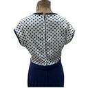 Vintage Blue  Polka Dot 60s Large Dress Photo 7