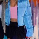 Blue Cropped Puffer Jacket Size XS Photo 0