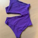 Beach Riot  Celine Cutout One-Shoulder One-Piece Swimsuit Size Medium Violet Photo 3