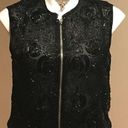 Banana Republic Sheer Black Beaded sequence Zipper lining 100   % Silk  Size S. Photo 0