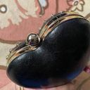 Forever 21 Vintage Y2K Black Heart-box Stud Grommets Chain Whimsygoth Punk Rave Coquette Purse Clutch Doll shoulder club night out festival Kill gold Purse Handbag Photo 8