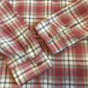 Treasure & Bond Long Sleeve Red White Plaid Check Lightweight Tunic Top S Photo 4