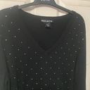 DKNY  Jeans Rhinestone Studded Womens Knit Top  XL Photo 5