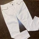 Seven7  Skinny Jeans in White with Zipper Detail on Front Pockets - size 10P Photo 5