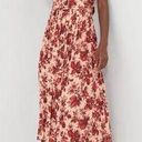 Tuckernuck  NEW Dress Floral Pleated Belted Midi Dress Azzurra Red Size XS Photo 0