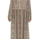 Anthropologie Z&L Europe Multicolor Beige Print Caftan Kimono Duster Cover Up Bo Pink Size L Photo 0