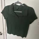 Wild Fable Green Polo Crop Top Photo 0