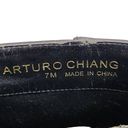 Arturo Chiang  black leather buckle tall boot moto size 7 Photo 7