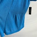 Nic+Zoe NWT Linen Blend Cardigan Sweater Aegean Blue Photo 1