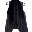 Krass&co ISDA &  Faux Fur Asymmetrical Vest Black vest Photo 0