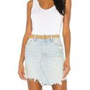 GRLFRND Revolve  Rhoda Ripped Denim Skirt in I Got Mine Lightwash Mini Skirt 28 Photo 0