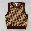 Full Tilt Yin Yang Check Sleeveless Sweater Knit Top Photo 4