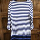 Jones New York  Sport Dress Women Medium Blue White Nautical Photo 4