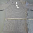 New York & Co. NY&C Women Sweater Size L Gray Glittery Silver Preppy Long Sleeve Metallic Knit Photo 6